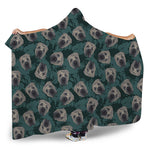 Shar Pei Face Pattern Print Hooded Blanket