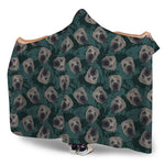 Shar Pei Face Pattern Print Hooded Blanket