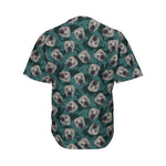 Shar Pei Face Pattern Print Men's Baseball Jersey