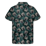 Shar Pei Face Pattern Print Men's Short Sleeve Shirt