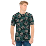 Shar Pei Face Pattern Print Men's T-Shirt