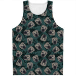 Shar Pei Face Pattern Print Men's Tank Top