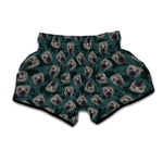 Shar Pei Face Pattern Print Muay Thai Boxing Shorts