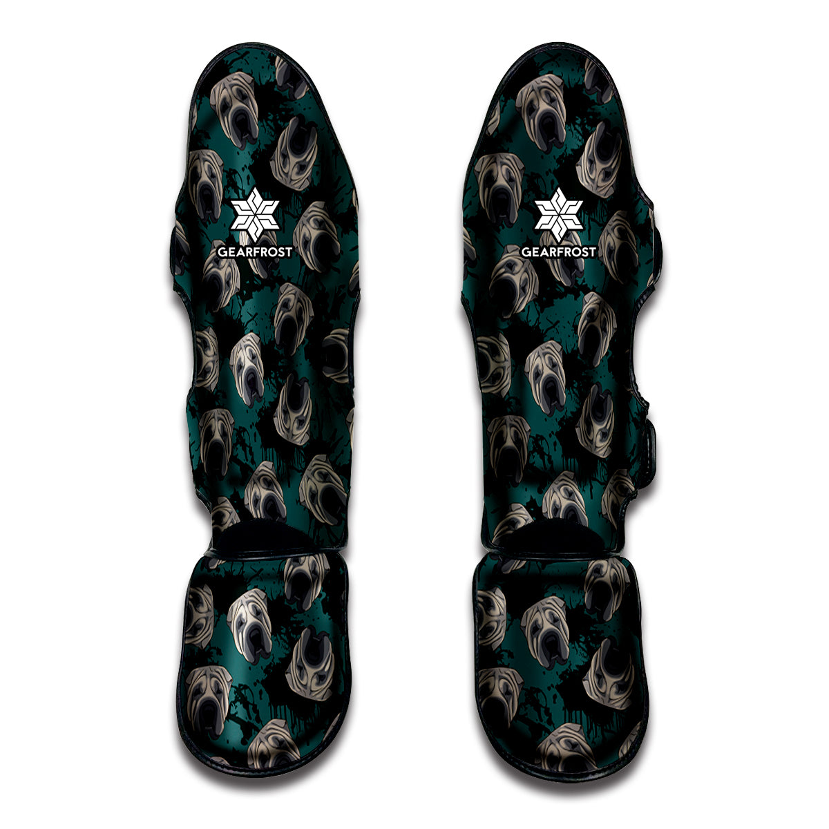 Shar Pei Face Pattern Print Muay Thai Shin Guard