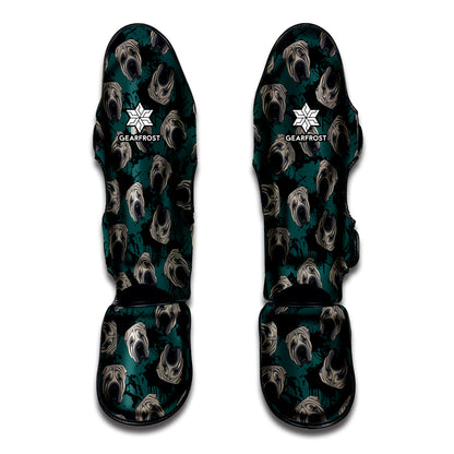 Shar Pei Face Pattern Print Muay Thai Shin Guard