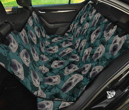 Shar Pei Face Pattern Print Pet Car Back Seat Cover