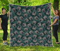 Shar Pei Face Pattern Print Quilt