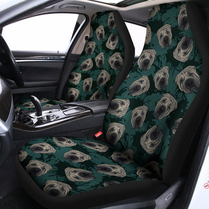 Shar Pei Face Pattern Print Universal Fit Car Seat Covers