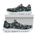 Shar Pei Face Pattern Print White Running Shoes