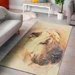 Shar Pei Portrait Print Area Rug