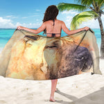 Shar Pei Portrait Print Beach Sarong Wrap