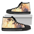 Shar Pei Portrait Print Black High Top Sneakers