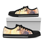 Shar Pei Portrait Print Black Low Top Shoes 