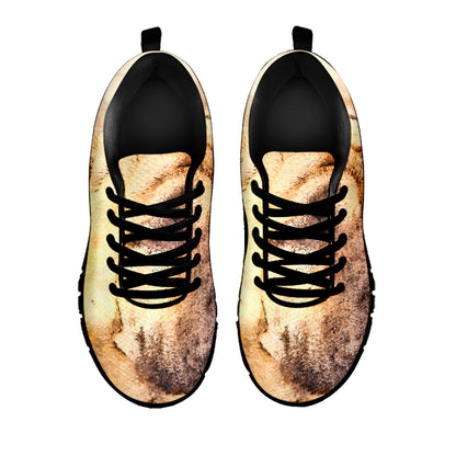 Shar Pei Portrait Print Black Sneakers