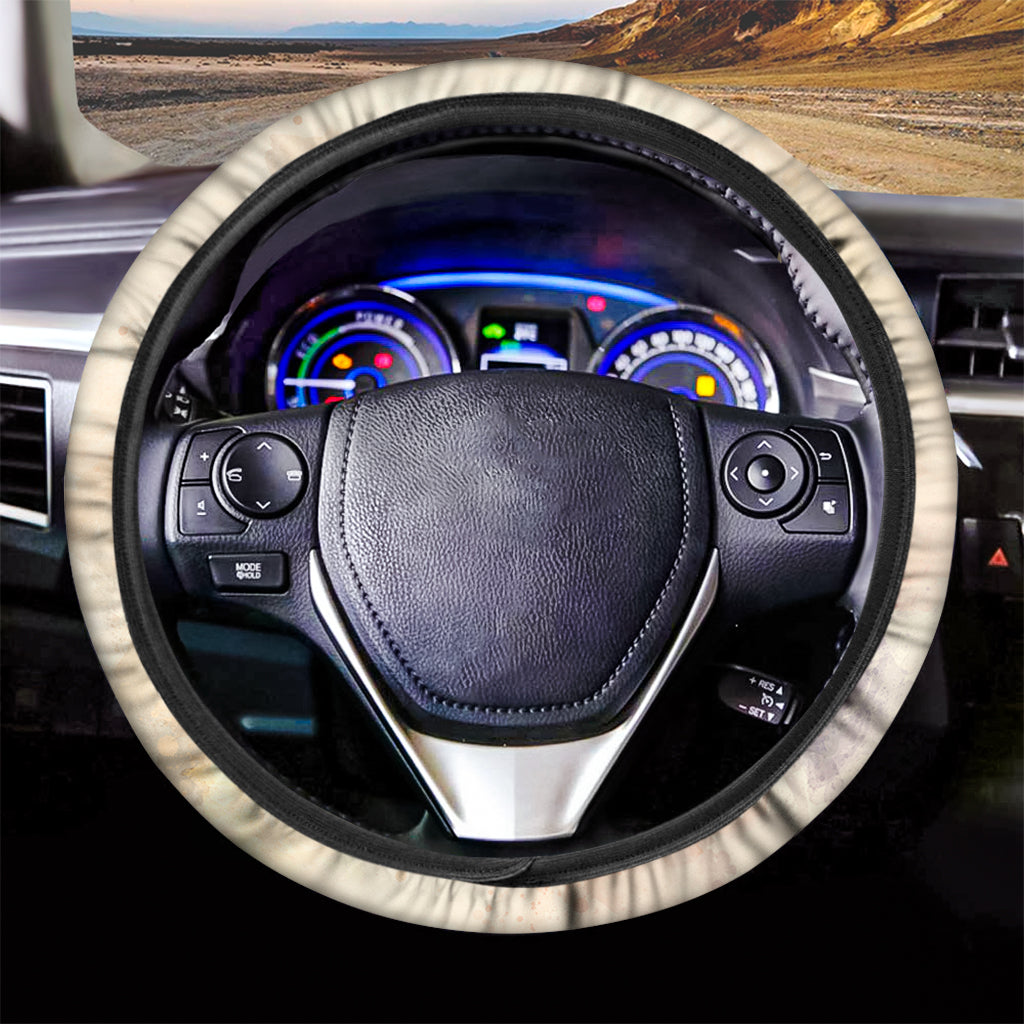 Shar Pei Portrait Print Car Steering Wheel Cover