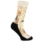 Shar Pei Portrait Print Crew Socks