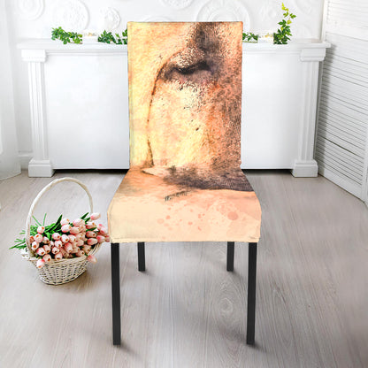 Shar Pei Portrait Print Dining Chair Slipcover