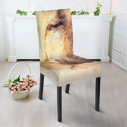 Shar Pei Portrait Print Dining Chair Slipcover