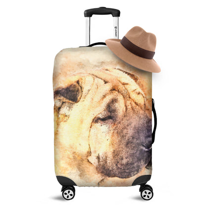 Shar Pei Portrait Print Luggage Cover