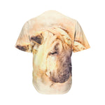 Shar Pei Portrait Print Men's Baseball Jersey