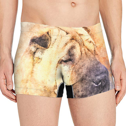 Shar Pei Portrait Print Men's Boxer Briefs