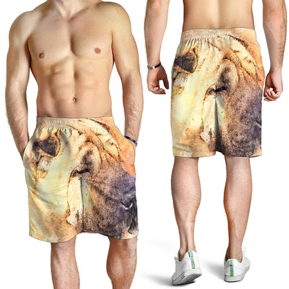 Shar Pei Portrait Print Men's Shorts