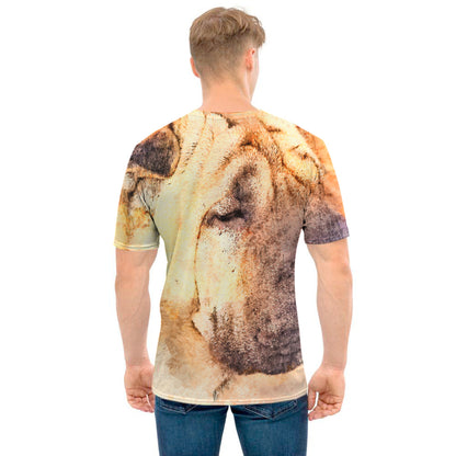 Shar Pei Portrait Print Men's T-Shirt