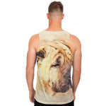 Shar Pei Portrait Print Men's Tank Top