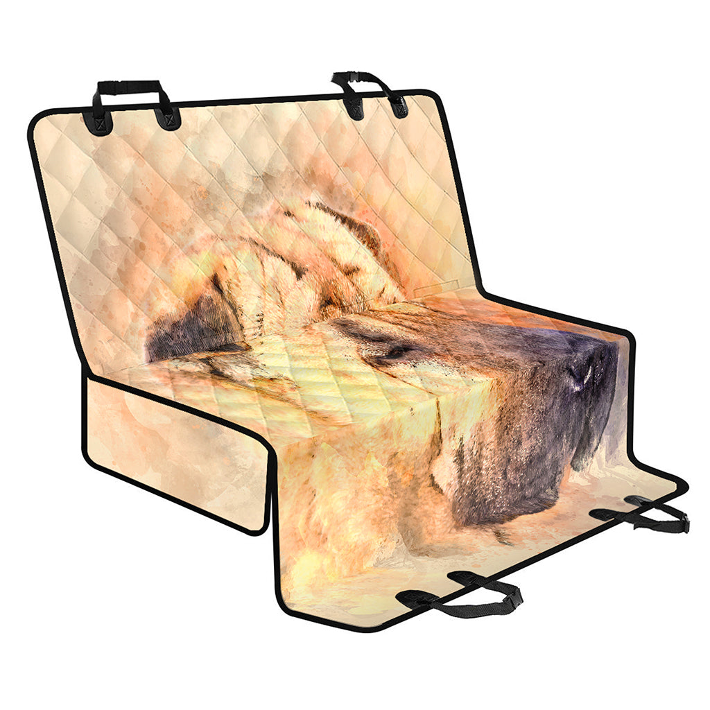 Shar Pei Portrait Print Pet Car Back Seat Cover