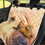Shar Pei Portrait Print Pet Car Back Seat Cover