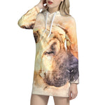 Shar Pei Portrait Print Pullover Hoodie Dress