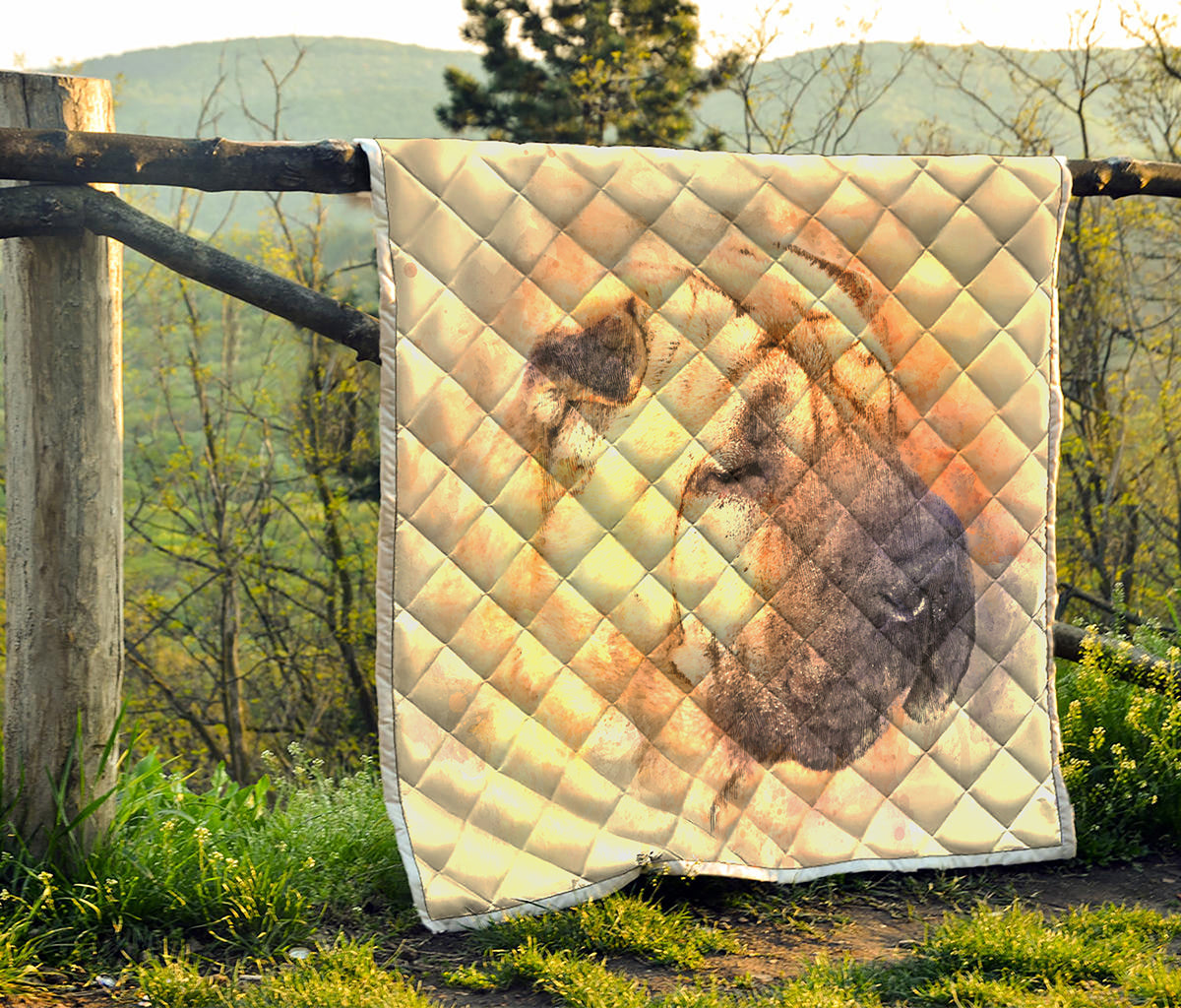 Shar Pei Portrait Print Quilt