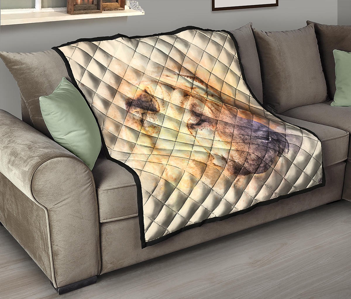 Shar Pei Portrait Print Quilt