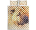 Shar Pei Portrait Print Quilt Bed Set