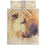 Shar Pei Portrait Print Quilt Bed Set