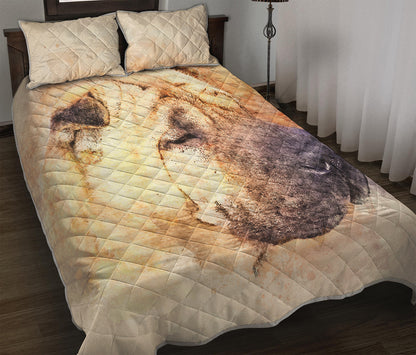 Shar Pei Portrait Print Quilt Bed Set