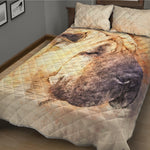 Shar Pei Portrait Print Quilt Bed Set