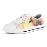 Shar Pei Portrait Print White Low Top Shoes