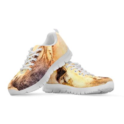 Shar Pei Portrait Print White Sneakers