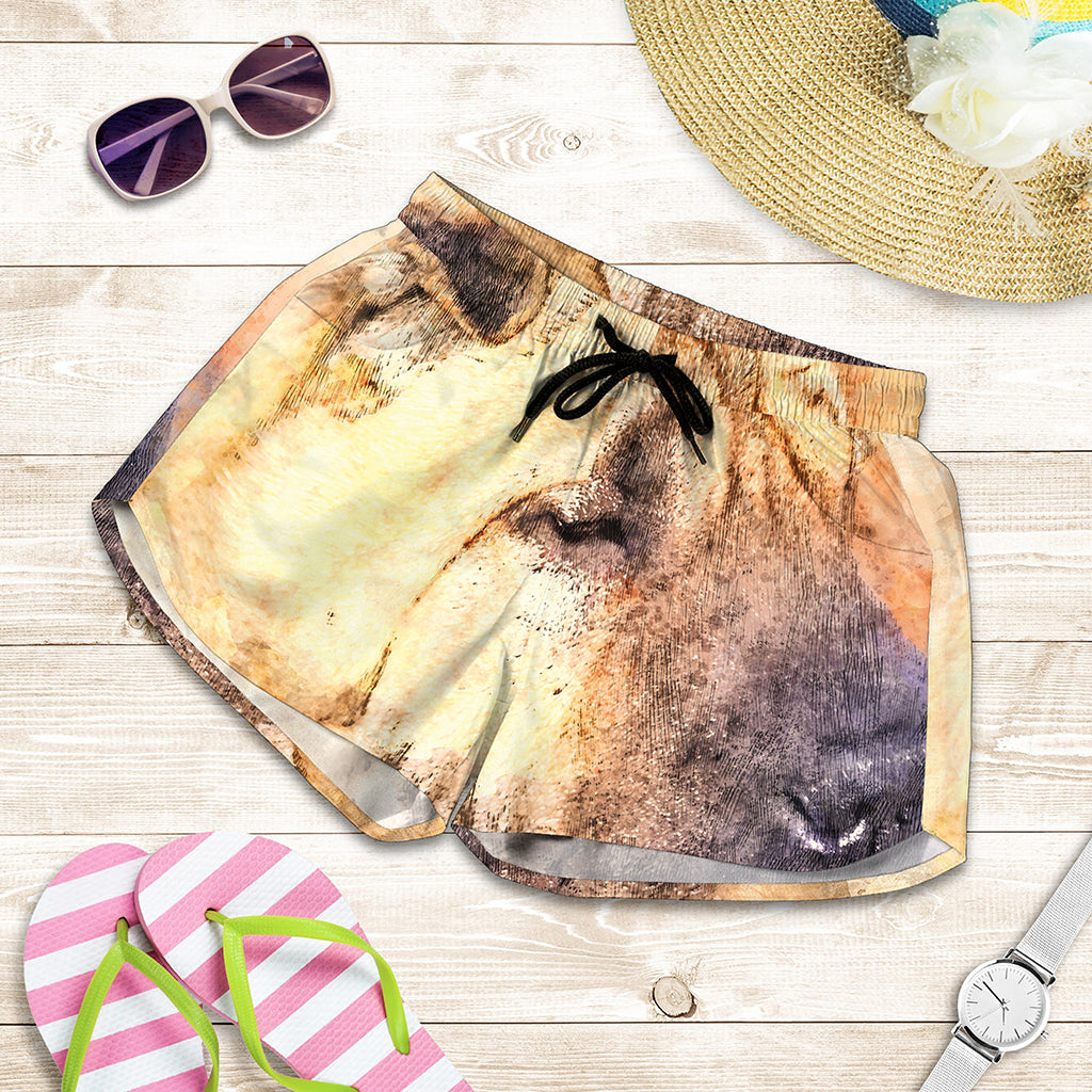 Shar Pei Portrait Print Women's Shorts