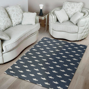 Shark Fish Pattern Print Area Rug