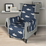 Shark Fish Pattern Print Armchair Protector