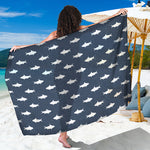 Shark Fish Pattern Print Beach Sarong Wrap