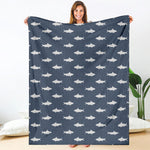 Shark Fish Pattern Print Blanket