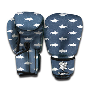 Shark Fish Pattern Print Boxing Gloves