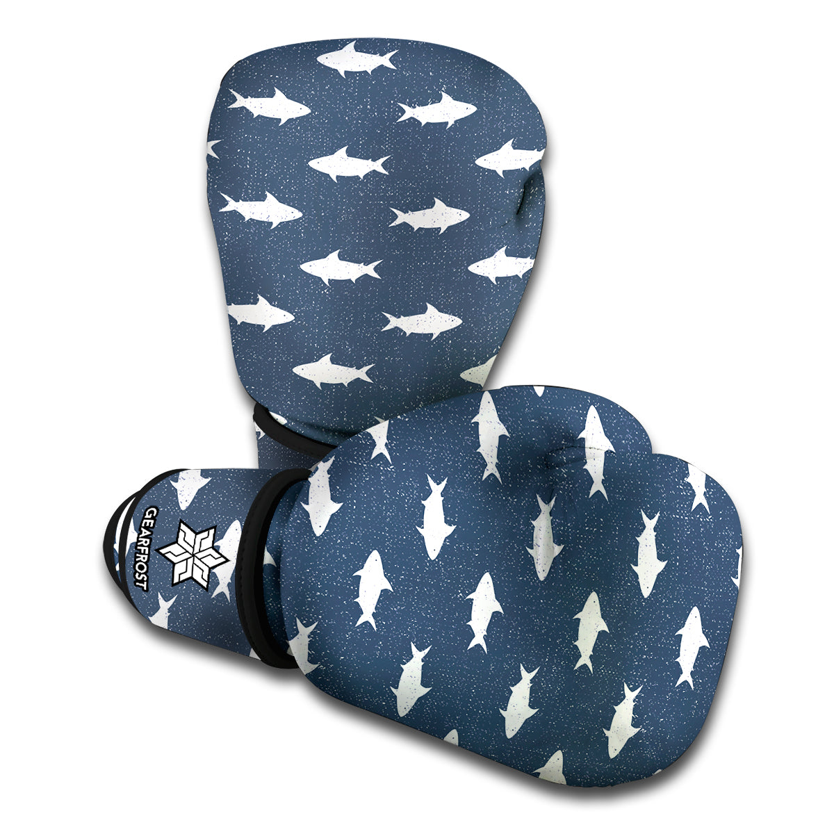 Shark Fish Pattern Print Boxing Gloves