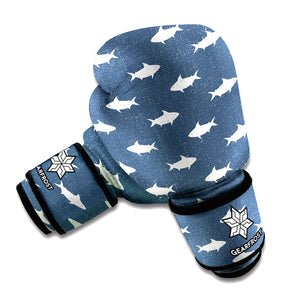 Shark Fish Pattern Print Boxing Gloves