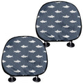 Shark Fish Pattern Print Car Headrest Covers