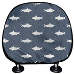 Shark Fish Pattern Print Car Headrest Covers