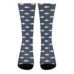 Shark Fish Pattern Print Crew Socks